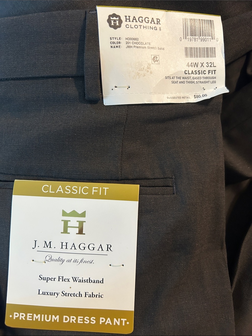 Haggar Classic Fit Premium Dress Pants in Chocolate Brown